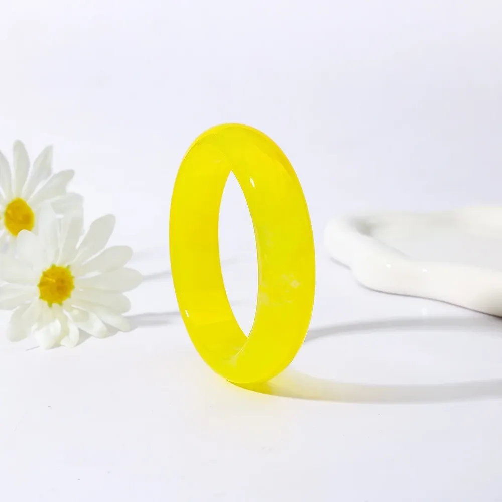 Bracelet large résine acrylique géométrique rond 10 couleurs
