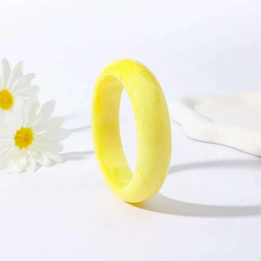 Bracelet large résine acrylique géométrique rond 10 couleurs