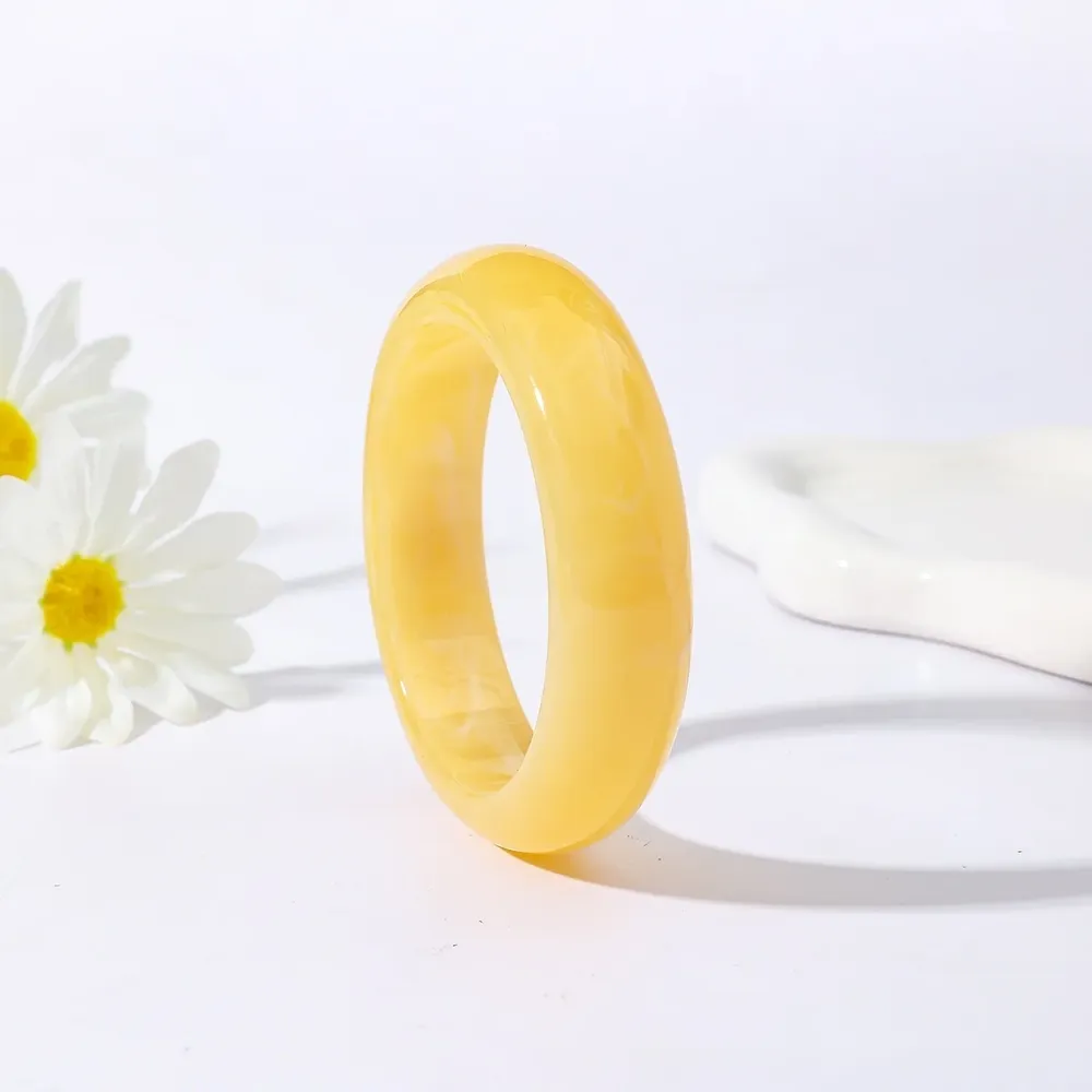 Bracelet large résine acrylique géométrique rond 10 couleurs