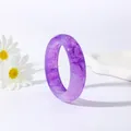 Bracelet large résine acrylique géométrique rond 10 couleurs – Couleur du métal purple