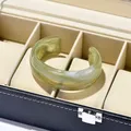 Bracelet large résine acrylique rond ouvert vintage – Couleur du métal Apple Green