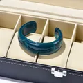 Bracelet large résine acrylique rond ouvert vintage – Couleur du métal Dark Color
