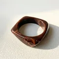Bracelet résine acrylique punk géométrique pour hommes et femmes – Couleur du métal 173-Chocolate-Color