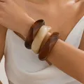 Bracelet résine acrylique punk géométrique pour hommes et femmes – 2