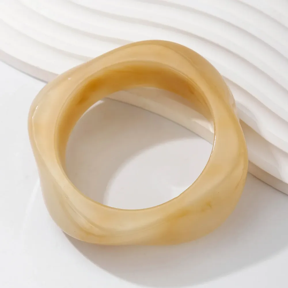 Bracelet résine acrylique punk géométrique pour hommes et femmes