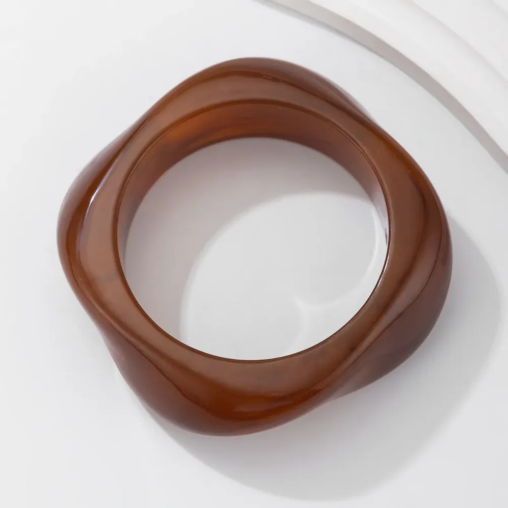 Bracelet résine acrylique punk géométrique pour hommes et femmes