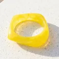 Bracelet résine acrylique punk géométrique pour hommes et femmes – Couleur du métal S173-Yellow
