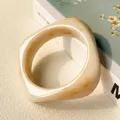 Bracelet résine acrylique punk géométrique pour hommes et femmes – Couleur du métal S173-Marble-Beige