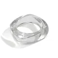Bracelet résine acrylique punk géométrique pour hommes et femmes – Couleur du métal S173 Transparent