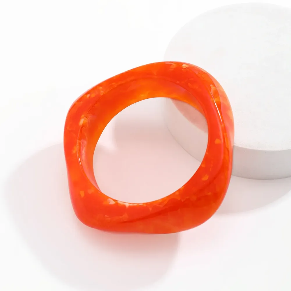 Bracelet résine acrylique punk géométrique pour hommes et femmes