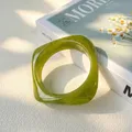 Bracelet résine acrylique punk géométrique pour hommes et femmes – Couleur du métal S173-Grass-Green