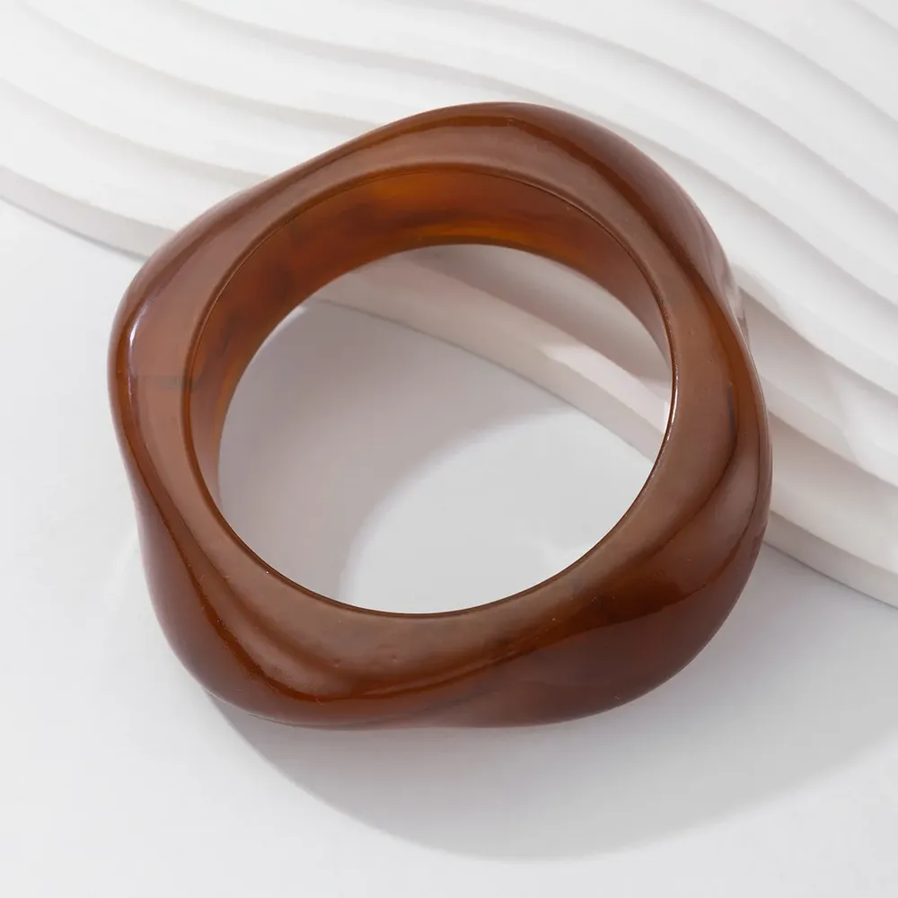 Bracelet résine acrylique punk géométrique pour hommes et femmes