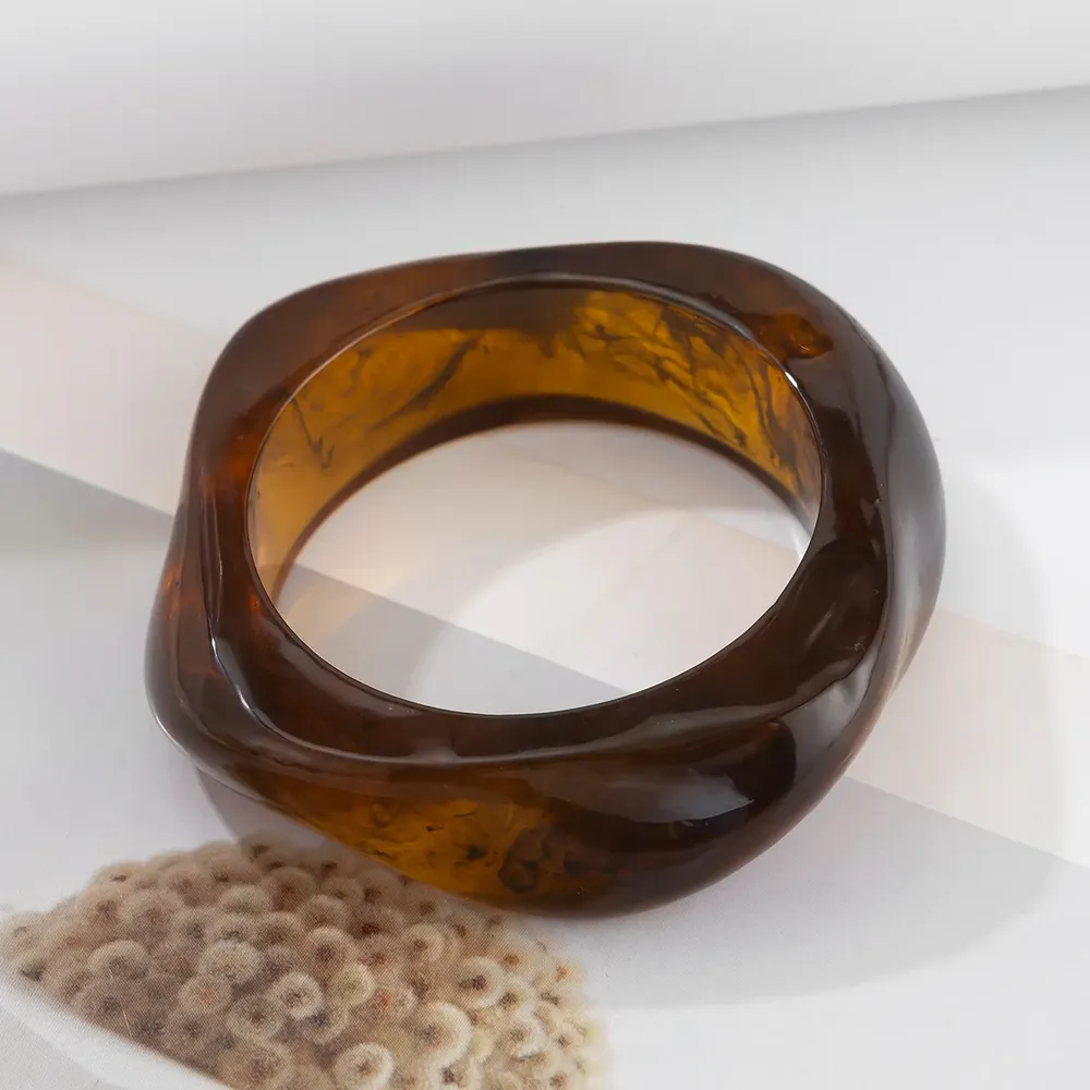 Bracelet résine acrylique punk géométrique pour hommes et femmes