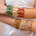 Bracelet résine géométrique losange taché vintage – 1