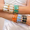Bracelet résine géométrique losange taché vintage – 3