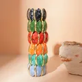 Bracelet résine géométrique losange taché vintage – 6