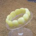 Bracelet résine jaune gras de poulet élastique – 4