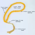 Bracelet résine perles islamique arabe plaqué or – Couleur du métal Type C