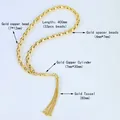 Bracelet résine perles islamique arabe plaqué or – Couleur du métal Type E