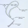 Bracelet résine perles islamique arabe plaqué or – Couleur du métal Type F