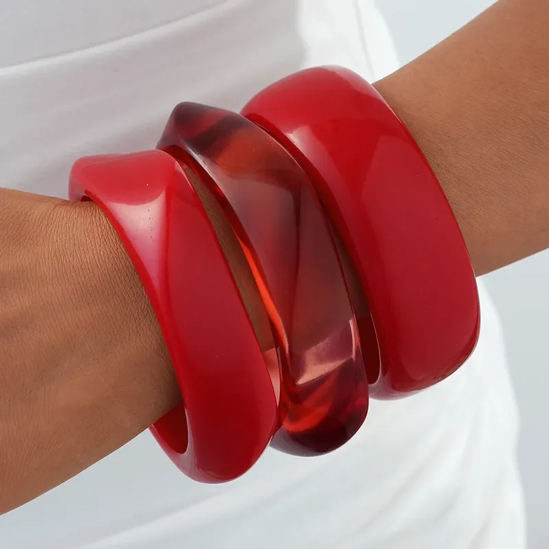 Bracelet résine tie-dye géométrique bohème 3 ou 1 pièce