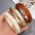 Bracelet résine tie-dye géométrique bohème 3 ou 1 pièce – Couleur du métal OV6699801