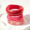 Bracelet résine tie-dye géométrique bohème 3 ou 1 pièce – Couleur du métal OV6705103