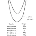 Chaîne corde argent 925 plaqué or 1.2mm à 3.3mm – Gem Color 1.7mm-silver