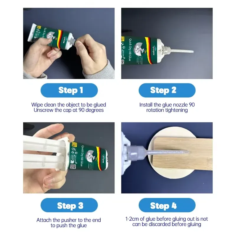 Colle époxy AB 1 à 5 pièces super forte et étanche pour bois et métal