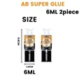 Colle époxy AB 6 ml à 25 ml ultra forte et étanche pour réparations – Couleur 6ML 2PIECE
