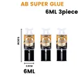 Colle époxy AB 6 ml à 25 ml x2 à x10 réparation rapide pour bois et métal – Couleur 6ML 3PIECES