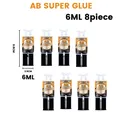 Colle époxy AB 6 ml à 25 ml x2 à x10 réparation rapide pour bois et métal – Couleur 6ML 8PIECES
