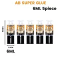 Colle époxy AB 6 ml à 25 ml x2 à x10 réparation rapide pour bois et métal – Couleur 6ML 5PIECES