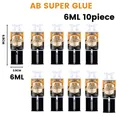 Colle époxy AB 6 ml à 25 ml x2 à x10 réparation rapide pour bois et métal – Couleur 6ML 10PIECES