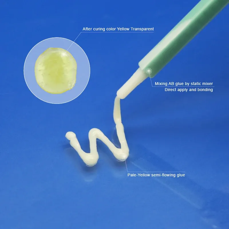 Colle époxy AB jaune 25 g durcissement lent 100 minutes