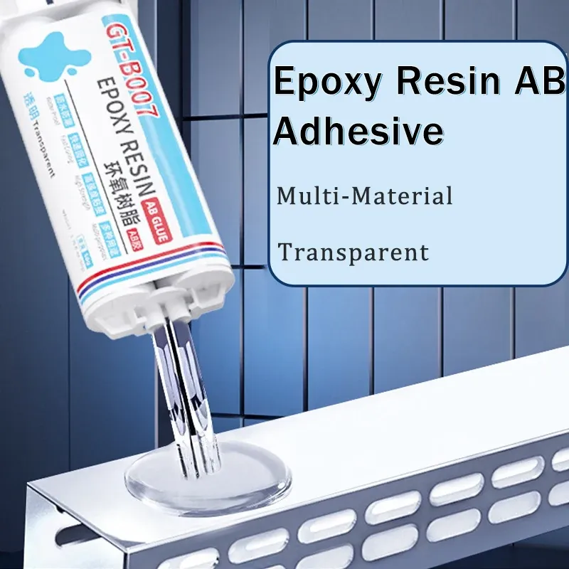 Colle époxy AB transparente 50 ml à durcissement rapide pour multi-supports