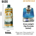Colle époxy AB transparente 50 ml durcissement rapide – 2