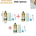Colle époxy AB transparente 50 ml durcissement rapide – Couleur 50ML 3 PIÈCES