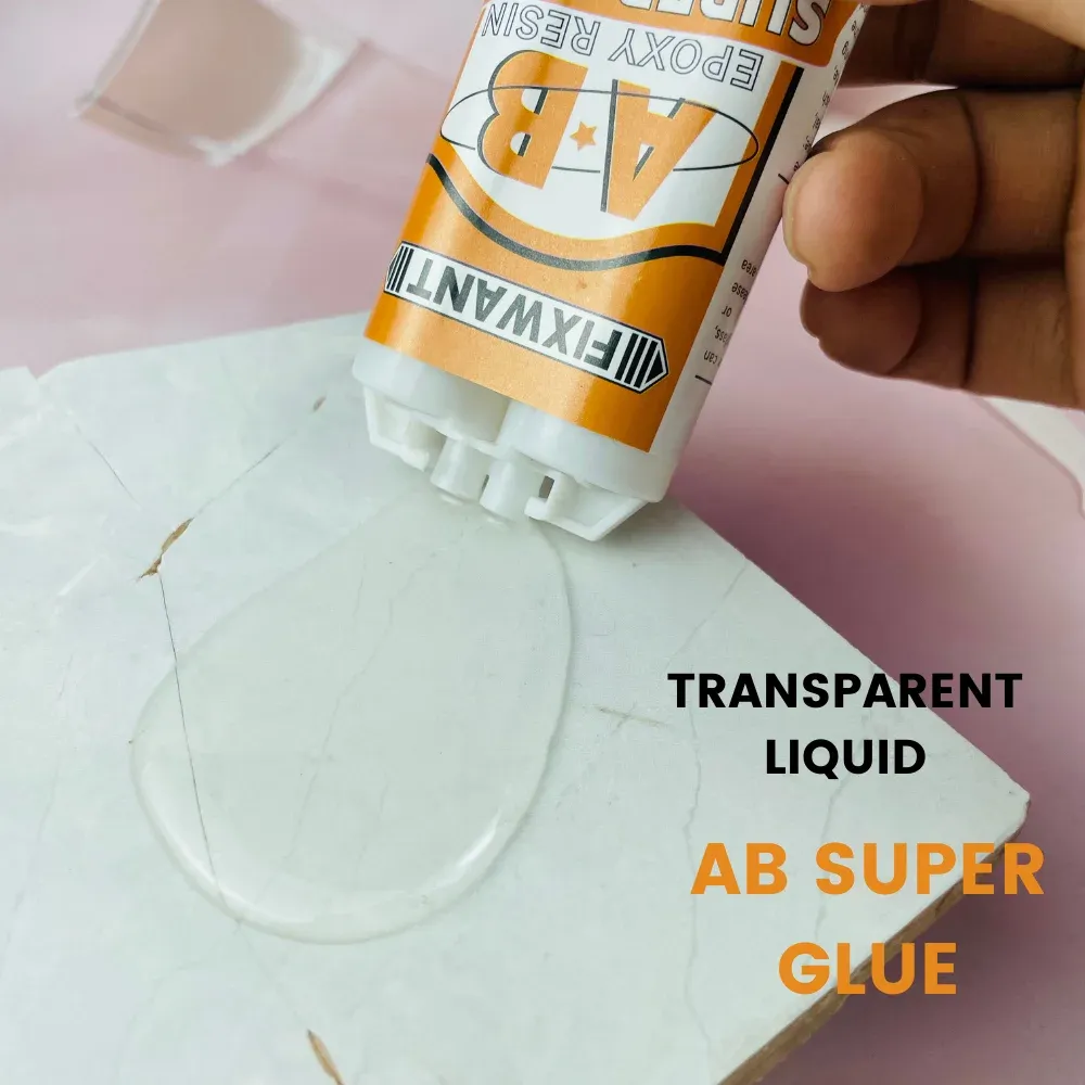 Colle époxy AB transparente 50 ml durcissement rapide