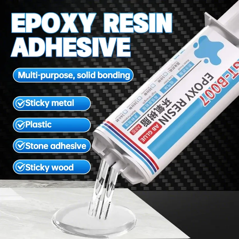 Colle époxy AB transparente et étanche pour rénovation et artisanat