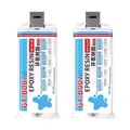 Colle époxy AB transparente séchage rapide 50 ml haute résistance – Couleur 2pcs