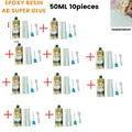 Colle époxy résine AB transparente 50 ml 1 à 8 pièces – Couleur 50ML 10PIECES