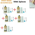Colle époxy résine AB transparente 50 ml 1 à 8 pièces – Couleur 50ML 5PIECES