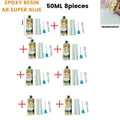 Colle époxy résine AB transparente 50 ml 1 à 8 pièces – Couleur 50ML 8PIECES