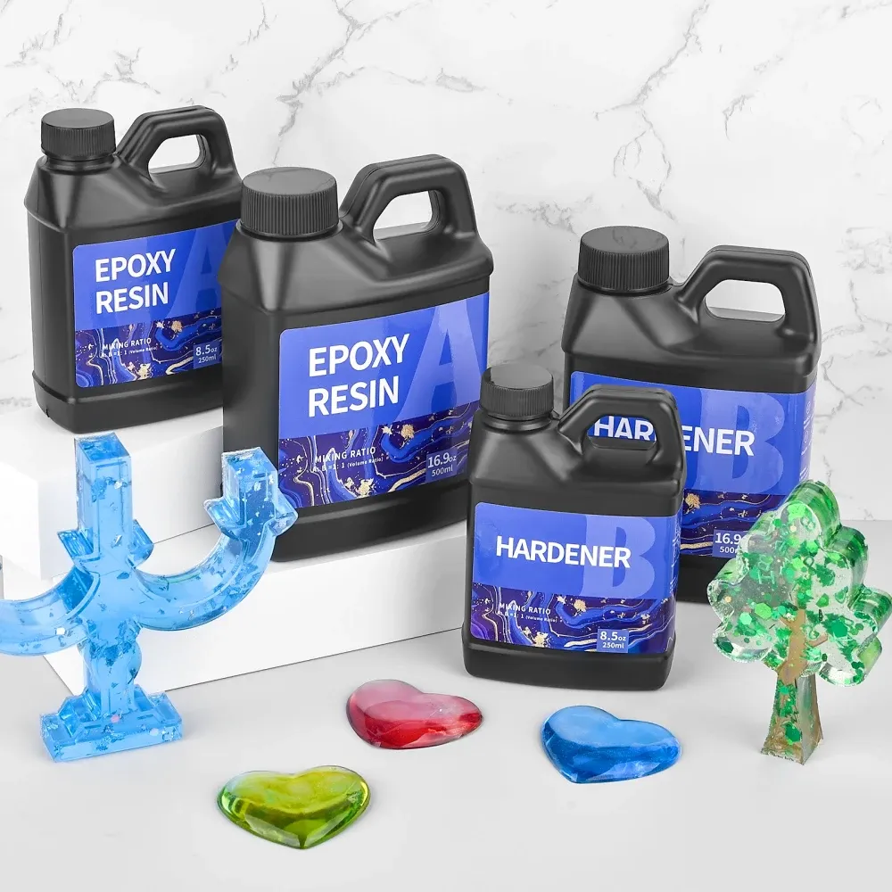 Colle résine époxy 250 ml à 500 ml cristal
