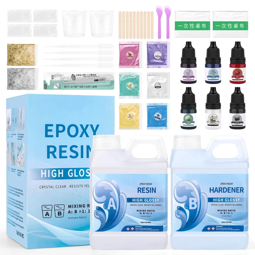 Colle résine époxy 250 ml à 500 ml cristal