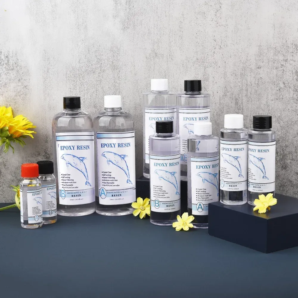 Colle résine époxy transparente 1:1 50 à 250 ml pour bijoux
