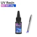Colle résine époxy UV 20g à 50g séchage rapide dureté – Couleur 20g set