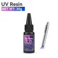 Colle résine époxy UV 20g à 50g séchage rapide dureté – Couleur 30g set