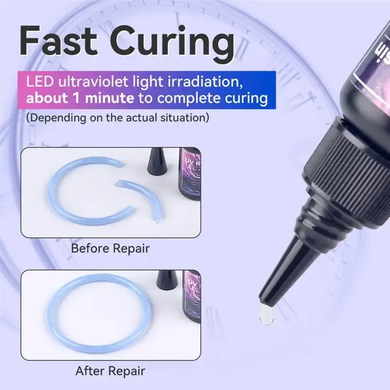 Colle résine époxy UV 20g à 50g séchage rapide dureté